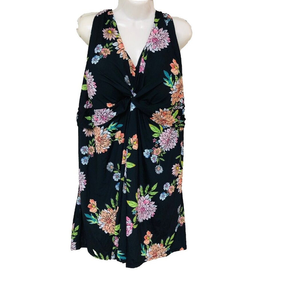 NWT Swimsuits For All Swimdress Women 34 4X Bra Floral Slimming Feminine Beach